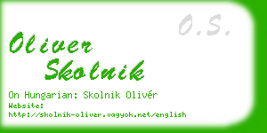 oliver skolnik business card